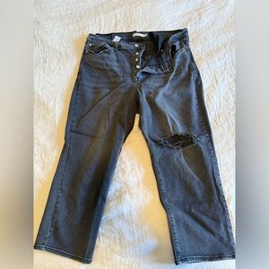 Levi’s Wedgie Straight Black Jeans, Button Fly